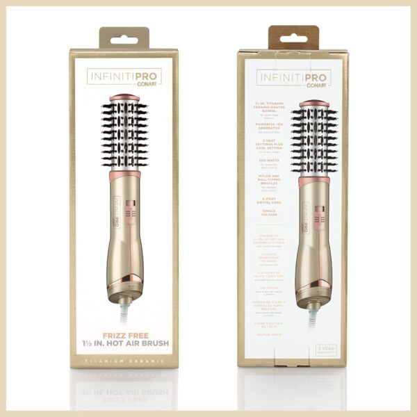 CONAIR INFINITIPRO Frizz Free 1 1/2-inch Hot Air Brush, Dryer Brush