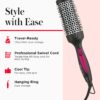 REVLON Perfect Match Hot Styler - Heated Blowout Brush to Style and Extend Blowouts, Hot Brush for Curls, Body, and Volume, Reduces Frizz and Boosts Shine