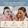 Lifepro Red Light Therapy Face Mask - LED Light Therapy Mask with 3 Colors for Face and Neck - Portable Skin Care Device for at-Home Facials