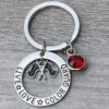 Personalized Color Guard Live Love Birthstone Keychain, Color Guard Jewelry- Color Guard Gifts Teens and Girls