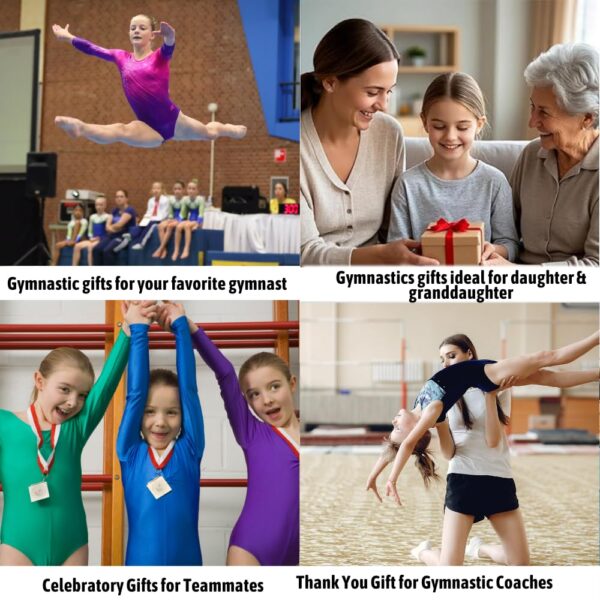 Personalized Gymnastics Necklace with Name Engraved & Birthstone Charm, Custom Gymnastics Jewelry - Gymnast Necklace For Gymnast