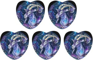 Zodiac Capricorn Sign Novelty Car Air Fresheners 5 Pcs Funny Printed Pendant Decoration Hanging Accessories 3×4 3.5×3.5 Inches