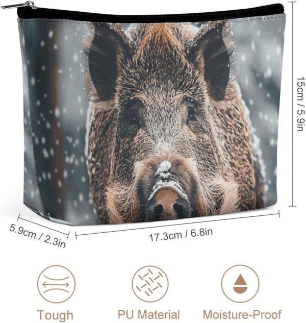 Toiletry Bag for Women Wild Boar Cosmetic Bag Portable Capacity Travel Makeup Bags with Zipper Lightweight Cute Beauty Makeup Organizer for Traveling, Accessories, Essentials