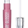 Rimmel Stay Glossy Lip Gloss - Non-Sticky and Lightweight Formula for Lip Color and Shine - 030 Cake for Breakfast, .18oz