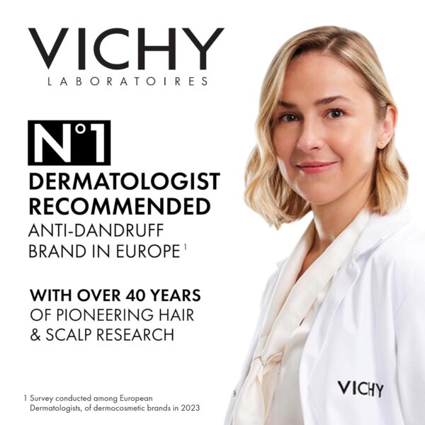 Dercos Salicylic Acid Anti-Dandruff Treatment, Scalp Treatment Targets Dandruff Symptoms & Leaves Head Feeling Hydrated & Soothed, Serum Provides Flake & Itch Relief, 3 Fl. Oz.