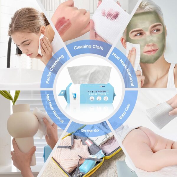 ITO Face Towels, 3 Pull-Out Methods with Hanging Design, Ultra-Soft & Thick Disposable Face Towel for Facial Cleansing, Dry/Oily/Sensitive Skin (3 Pack)