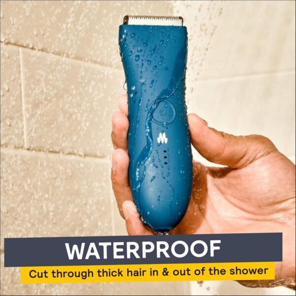 MERIDIAN The Trimmer Original - Body Hair Trimmer for Men, Electric Shaver for Pubic Hair, Chest, Legs & Bikini, Waterproof & Rechargeable, Sage