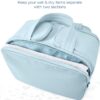 BAGSMART Travel Toiletry Bag, Lightweight Large Wide-open Travel Bag for Women, Puffy Cosmetic Makeup Bag Organizer with Handle for Accessories,Essentials, Toiletries, Blue