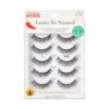 KISS Looks So Natural False Eyelashes Multipack, Lightweight & Comfortable, Tapered End Technology, Reusable, Cruelty-Free, Contact Lens Friendly, Style 'Shy', 5 Pairs Fake Eyelashes