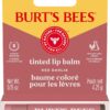 Burt's Bees Lip Tint Balm, Long Lasting 2 in 1 Duo Tinted Balm Formula, Color Infused with Hydrating Shea Butter for a Natural Looking Buildable Finish, Red Dahlia, 1 Tube