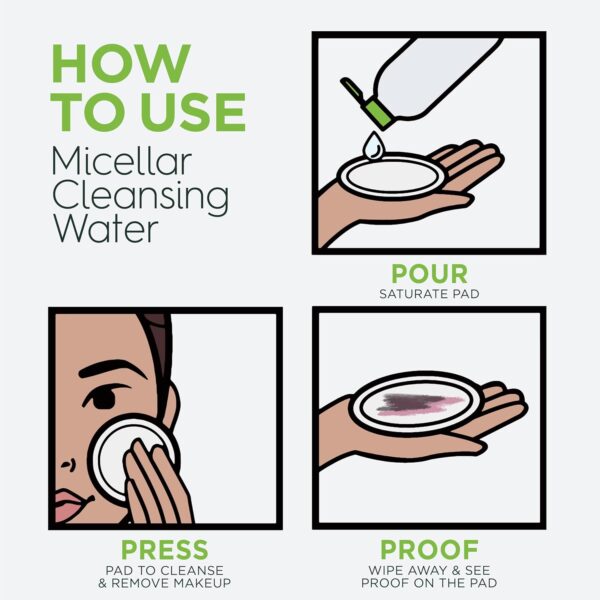 Garnier Micellar Water for Oily Skin, Facial Cleanser & Makeup Remover, Mattifying, For All Skin Types, Vegan, Cruelty Free, 13.5 Fl Oz (400mL), 1 Count