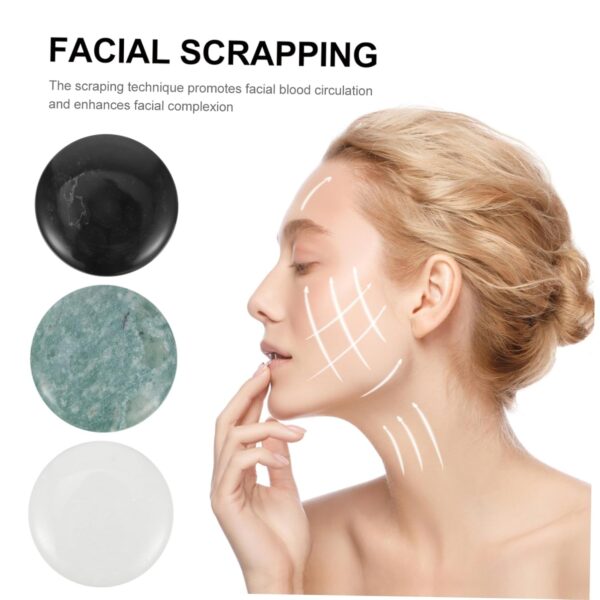 Hemoton Jade Facial Roller Massager Improve Circulation Reduce Wrinkles 1 Set of 3