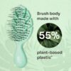 Wet Brush Go Green Mini Detangler, Green - Detangling Travel Hair Brush - Ultra-Soft IntelliFlex Bristles Glide Through Tangles & Gently Loosens Knots While Minimizing Pain, Split Ends & Breakage