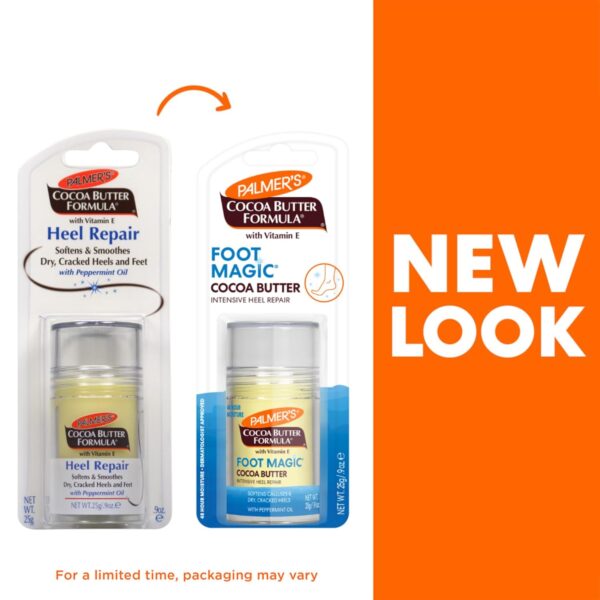 Palmer's Cocoa Butter Formula Heel Repair, Foot Balm Stick for Cracked Heels & Feet, No-Mess Stick Applicator, 0.9 Ounce