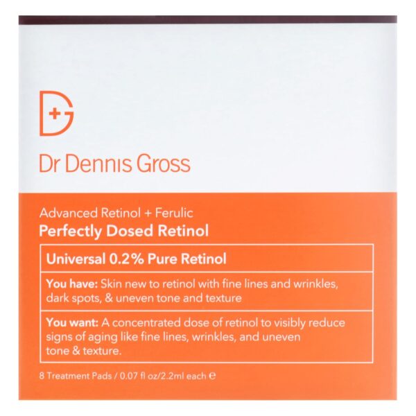 Dr Dennis Gross Advanced Retinol Plus Ferulic Perfectly Dosed Retinol for Women - 8 x 0.07 oz Treatment