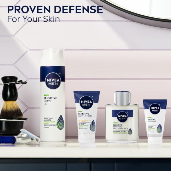 NIVEA MEN Sensitive Face Wash with Vitamin E and Chamomile Extract, No Drying Alcohol, Gentle Face Wash for Men with Sensitive Skin, 5 Fl Oz Tube