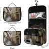 Hanging Toiletry Bag for Women Men Portable Waterproof Makeup Bag Organizer Italian Town Street Travel Toiletry Bag