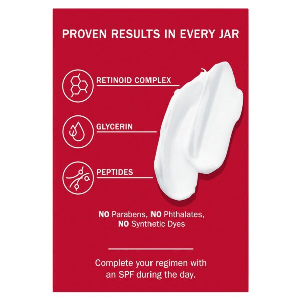 Olay Retinol 24 Face Moisturizer, Anti-Aging Night Cream for Women, Fragrance-Free, Non Greasy - Anti-Wrinkle, Smooth Fine Lines, Tightening, Hydrating Skin Care - Peptides, Glycerin, 1.7 Oz