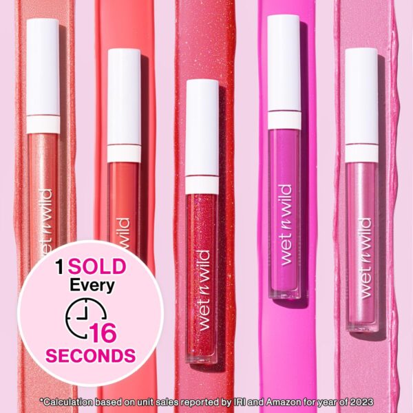 wet n wild MegaSlicks Lip Gloss, Ultra-Glossy, Vitamin-E Enriched, Ultra-Gloss High Shine Moisturizing, Cruelty-Free & Vegan - Red Past Curfew