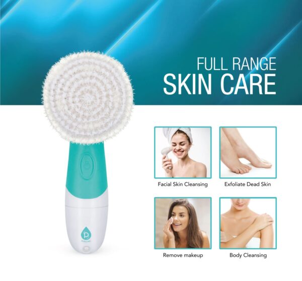 71uCyXJxkKL._SL1278_.jpg Pursonic Pursonic Advanced Facial and Body Cleansing Brush for Removing Makeup & Exfoliating Dead Skin - Includes 4 Multifunction Brush Heads: Facial, Body, Pumice Stone and Sponge (pink), 1 count