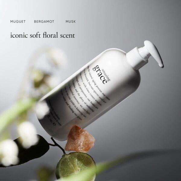 philosophy amazing grace firming body emulsion - luxury scented body lotion - formulated with shea butter for fast absorbing hydration - skin feels soft and smooth - suitable for all skin types