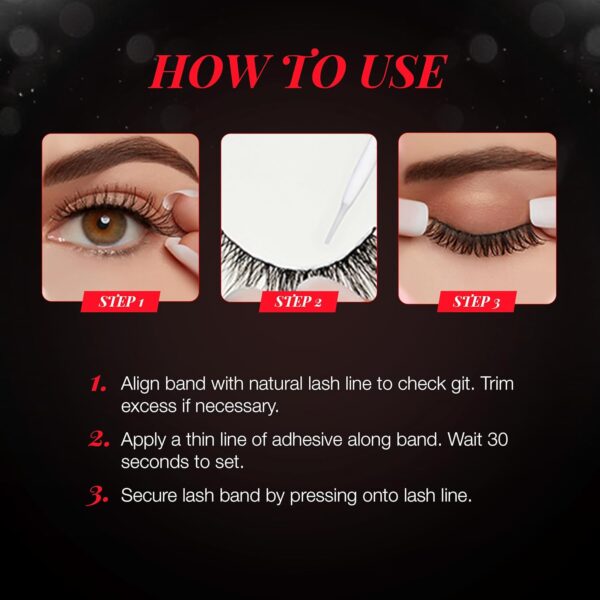 Ardell False Eyelashes Demi Wispies Black, 1 pack (6 pairs per pack)