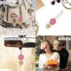 Valentine's Day Hearts Graffiti Car Hanging Ornament Pendant Rear View Mirror Accessories Interior Decor Golden-Style