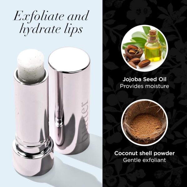 butter LONDON Lippy Lip Scrub Stick, Sugar Buttercream - 100% Natural Sugar-Based Lip Scrubber Exfoliator Nourishes, Hydrates & Lightens Dry & Dark Lips - Lip Care for Smooth & Fresh-Looking Lips