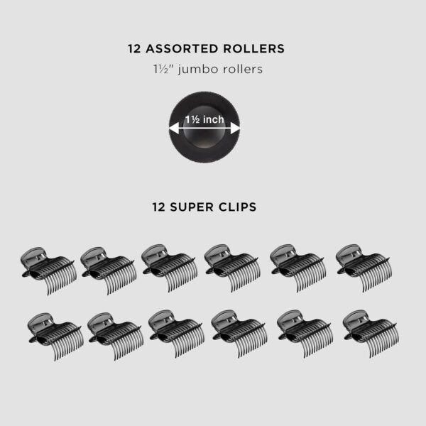 Conair Hot Rollers Hair Curlers for Long, Medium and All Hair | Heated Rollers with Hair Roller Clips Included | 1 1/2-inch Rollers | Amazon Exclusive