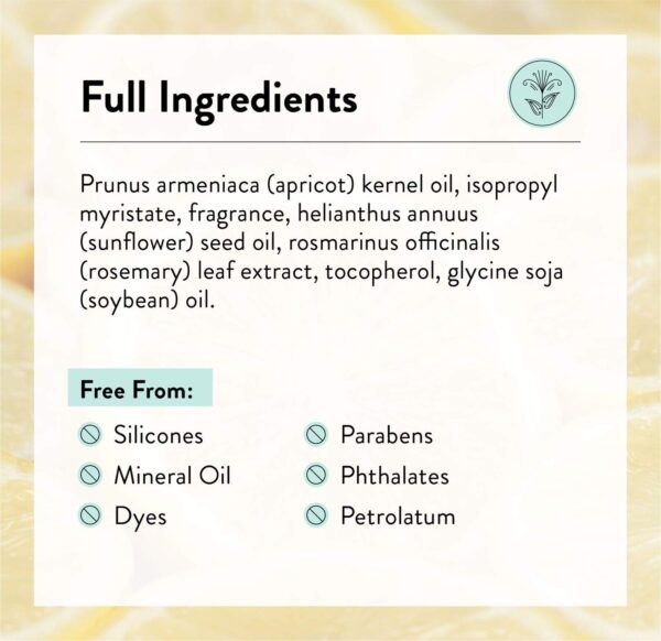 J.R. Watkins Natural Hydrating Body Oil Mist, Lemon Cream, Moisturizing Body Oil Spray for Glowing Skin, USA Made and Cruelty Free, 6 fl oz, Single