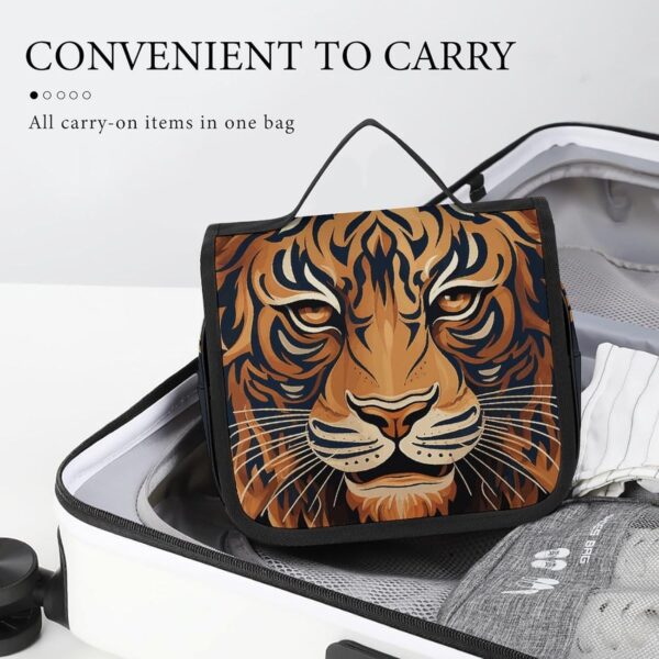 Hanging Toiletry Bag for Women Men Portable Waterproof Makeup Bag Organizer New Year Tiger Logo Design Travel Toiletry Bag