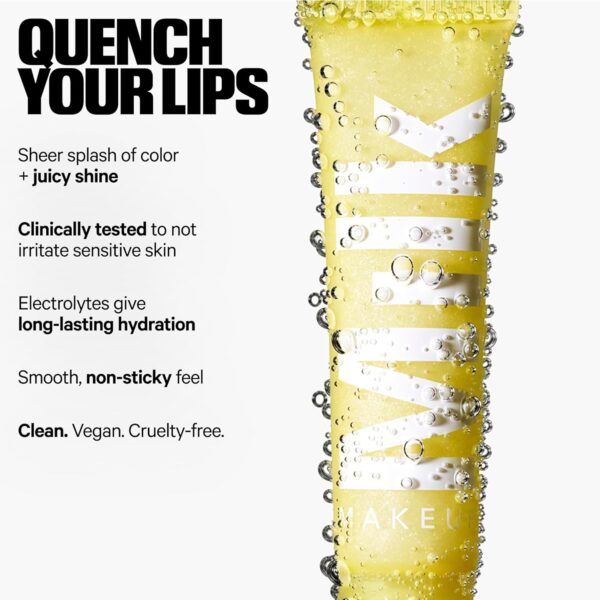 Milk Makeup Balmade Electrolyte Lip Balm – Hydrating, Sheer Gloss Nourishes + Replenishes Moisture – Clean, Vegan Formula with High-Shine Finish