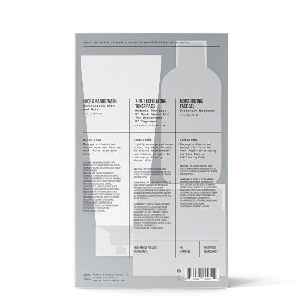 Bevel Skin Care Set - Includes Face Wash with Aloe Vera, Glycolic Acid Exfoliating Pads, Lightweight Face Moisturizer, Helps Treat Blemishes, Bumps and Discoloration (Packaging May Vary)