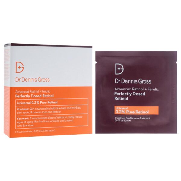 Dr Dennis Gross Advanced Retinol Plus Ferulic Perfectly Dosed Retinol for Women - 8 x 0.07 oz Treatment