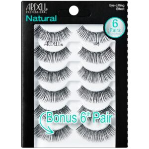 Natural 105 Black - 6 Pairs pack