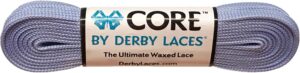 Derby Laces CORE Narrow 6mm Waxed Lace for Figure Skates, Roller Skates, Boots, and Regular Shoes