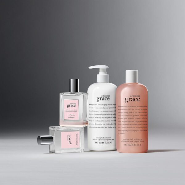 philosophy amazing grace firming body emulsion - luxury scented body lotion - formulated with shea butter for fast absorbing hydration - skin feels soft and smooth - suitable for all skin types