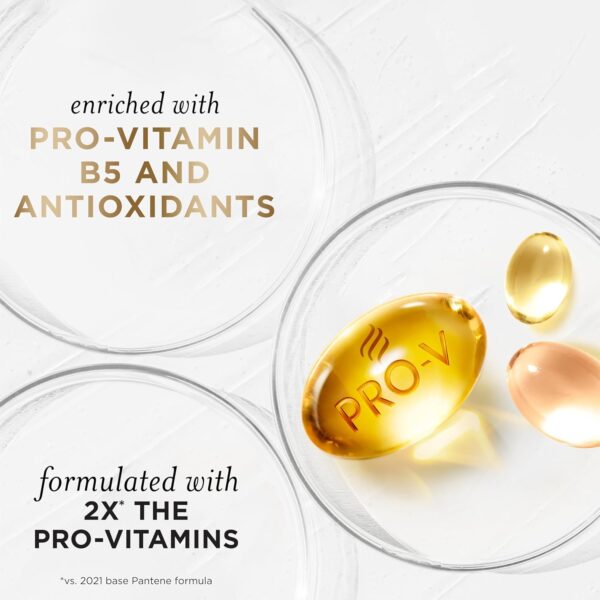 Pantene Conditioner, Daily Moisture Renewal - Pro-V Nutrients for Dry, Color-Treated, Straight to Curly Hair, 72-Hour Hydration & Softness, 25.1 Oz Each, 2-Pack + Miracle Rescue Shot (0.5 Oz)