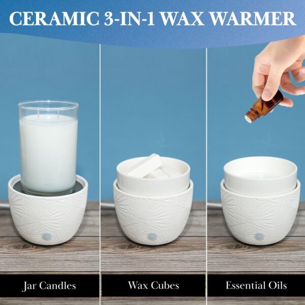CAROLINA Wellness Wax Melt Warmer – 3-in-1 Electric Wax Melter for Scented Wax Melts, Cubes, and Tarts | Home, Office, Bedroom, Gift & Décor