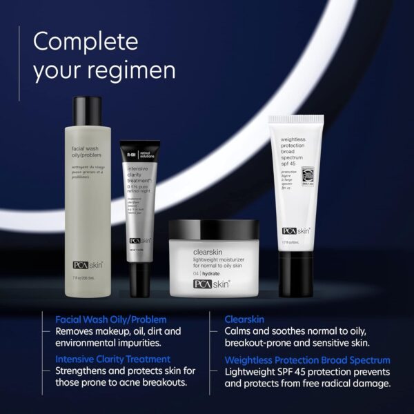 PCA SKIN Intensive Clarity Treatment - 0.5% Pure Vitamin A Retinol & 2% Salicylic Acid Face Serum for Acne-Prone Skin (1 oz)