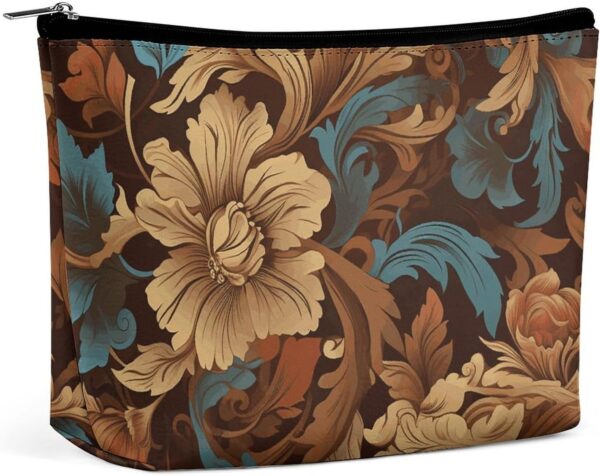Makeup Bag for Women Cosmetic Bags Set of Ornate Floral Travel Toiletry Bag Cute Zipper Make Up Bags Large Capacity Makeup Case Organizer Portable Makeup Pouch for Travelling Gift