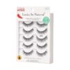 KISS Looks So Natural False Eyelashes Multipack, Lightweight & Comfortable, Tapered End Technology, Reusable, Cruelty-Free, Contact Lens Friendly, Style 'Shy', 5 Pairs Fake Eyelashes