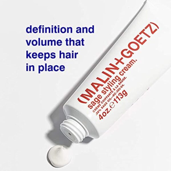 Malin + Goetz Sage Styling Cream, Anti Frizz Hair Product For All Hair Types & Textures, Lightweight Frizz Control & Shine, Hair Styling Cream, Vegan & Cruelty Free