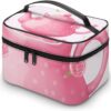Teapot Makeup Bag, Cosmetic Organizer Case Large Portable Capacity Make Up Bags Women Travel Toiletry Bags with Handle And Divider
