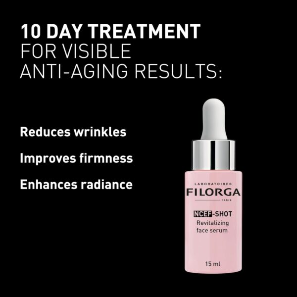 Filorga NCEF-Shot Anti-Aging Serum, Concentrated Wrinkle Reducing Treatment for Radiant & Firm Skin in 10 Days