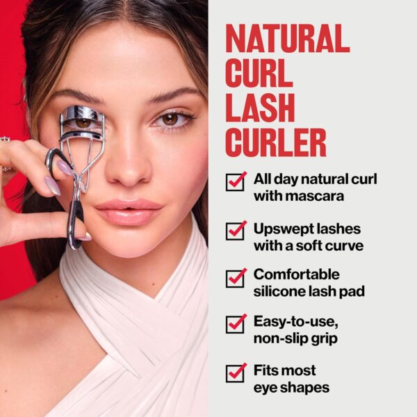 Revlon Natural Curl Lash Curler, Gives a Natural Eyelash Lift, with Finger Grips for a Non Slip Grip, Easy to Use, 1 Count