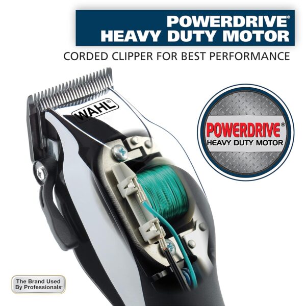 Wahl USA Clipper Home Barber Kit Electric Corded Clipper and Battery Touch Up Trimmer & Personal Groomer, 30 Piece Kit for Haircutting at Home – Model 79524-3001P