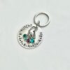 Handstamped Keychain Personalized Keychain Nana Keychain Grandma Keychain Birthstone Keychain Family Keychain Gift for Mom Mom Keychain