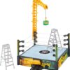 Mattel WWE Money in The Bank Cash-in Ring Playset with 2 Play Modes & 40+ Sounds & Phrases, Includes Launcher Crane, Ladders & Briefcase, 13-Inch x 20-Inch