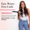 REVLON Smoothstay 1 Inch Curling Iron - Coconut Oil Infused Curling Wand Helps Enhance Shine & Smoothness, Creates Tight Bouncy Curls, and Reduced Frizz